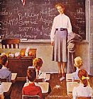 Norman Rockwell Famous Paintings - Teachers' Birthday